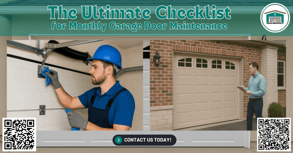 The Ultimate Checklist for Monthly Garage Door Maintenance - Boys Town Garage Door Repair Co.