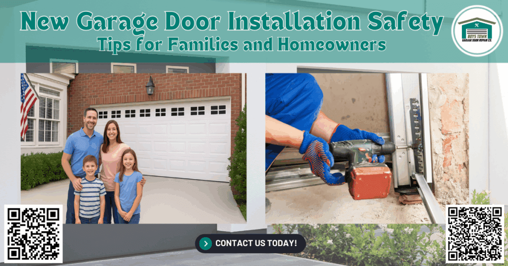 New Garage Door Installation Safety Tips for Families and Homeowners - Boys Town Garage Door Repair Co.